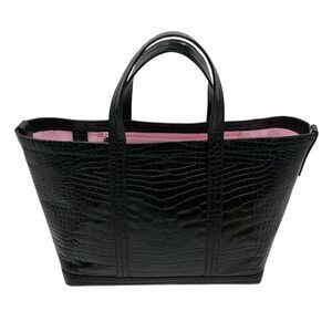 Tory Burch Women's Black Crocodile-Embossed Leather Tote Bag